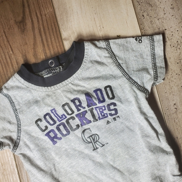 Adidas MLB Colorado Rockies Gray Baby Onesie Bodysuit Size 0/3 Months EUC - Picture 7 of 13